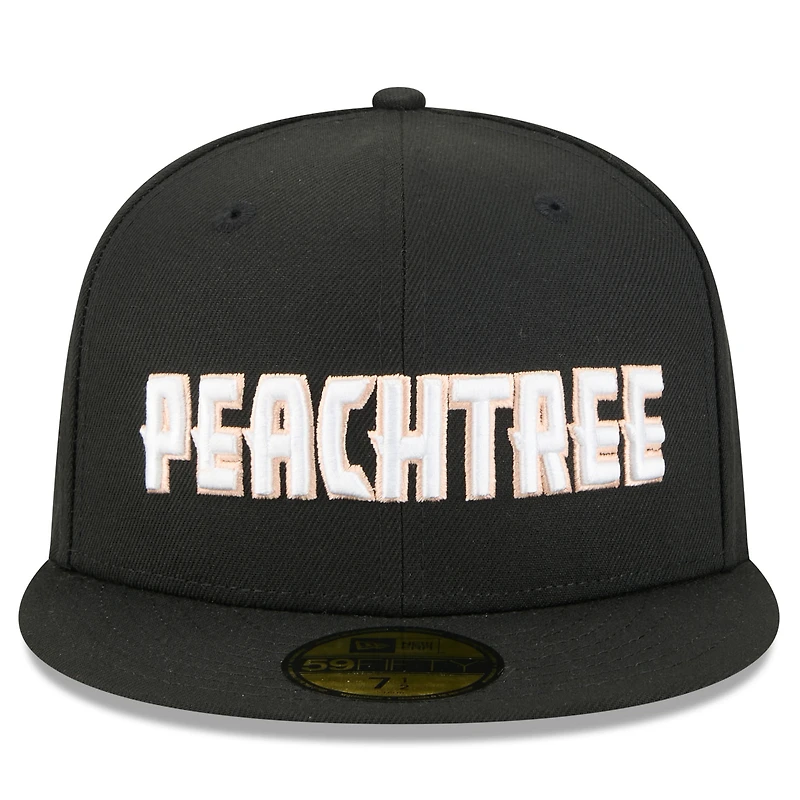 Casquette ajustée New Era Atlanta Hawks 2025/26 City Edition 59FIFTY noire pour homme