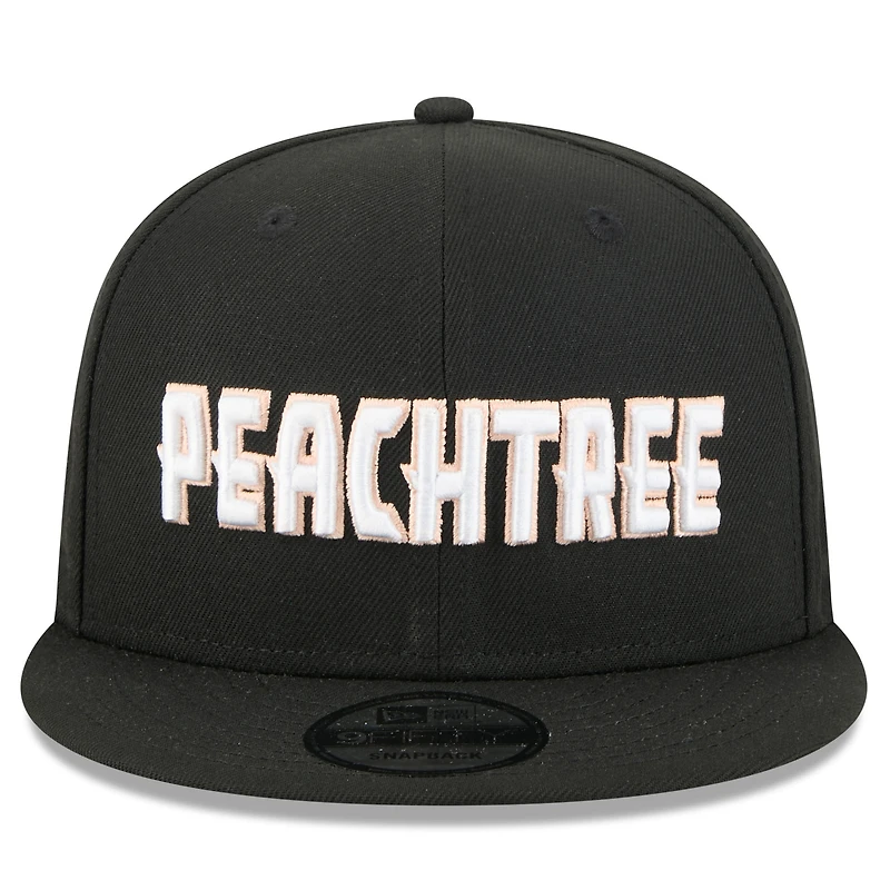 Casquette snapback New Era Atlanta Hawks 2025/26 City Edition 9FIFTY noire pour homme