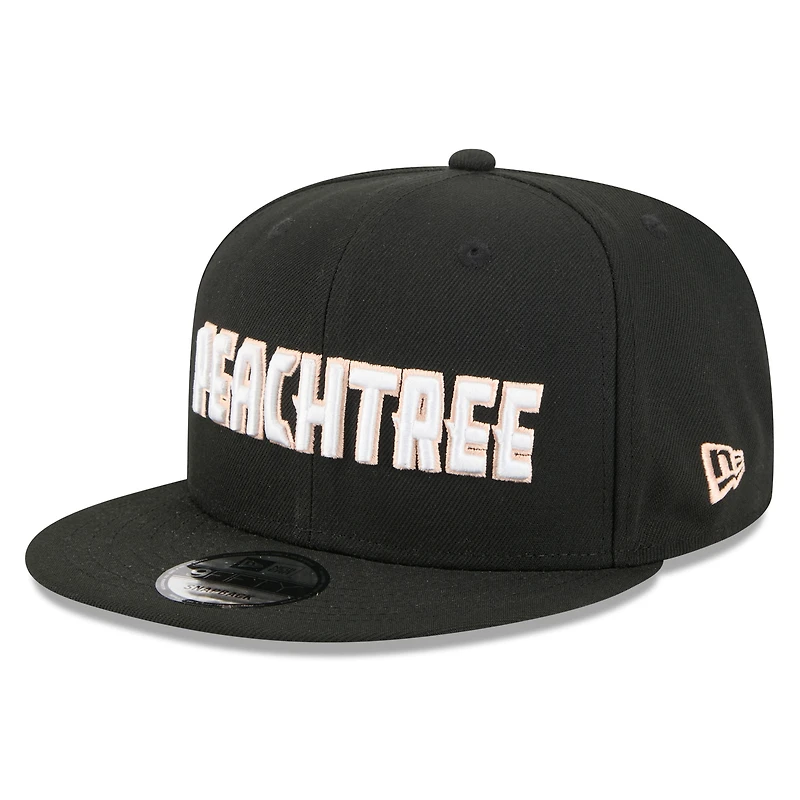 Casquette snapback New Era Atlanta Hawks 2025/26 City Edition 9FIFTY noire pour homme