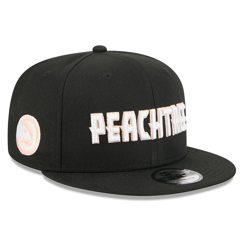 Men's New Era Black Atlanta Hawks 2025/26 City Edition 9FIFTY Snapback Hat