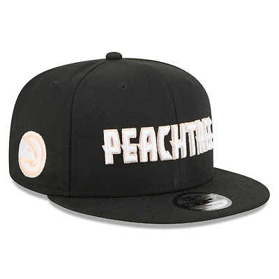 Men's New Era Black Atlanta Hawks 2025/26 City Edition 9FIFTY Snapback Hat