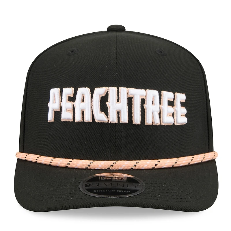 Men's New Era Black Atlanta Hawks 2025/26 City Edition 9SEVENTY Adjustable Hat