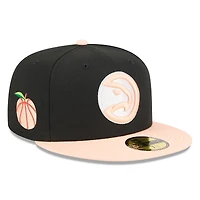 Casquette ajustée New Era Atlanta Hawks 2025/26 City Edition Alternate 59FIFTY noire pour homme