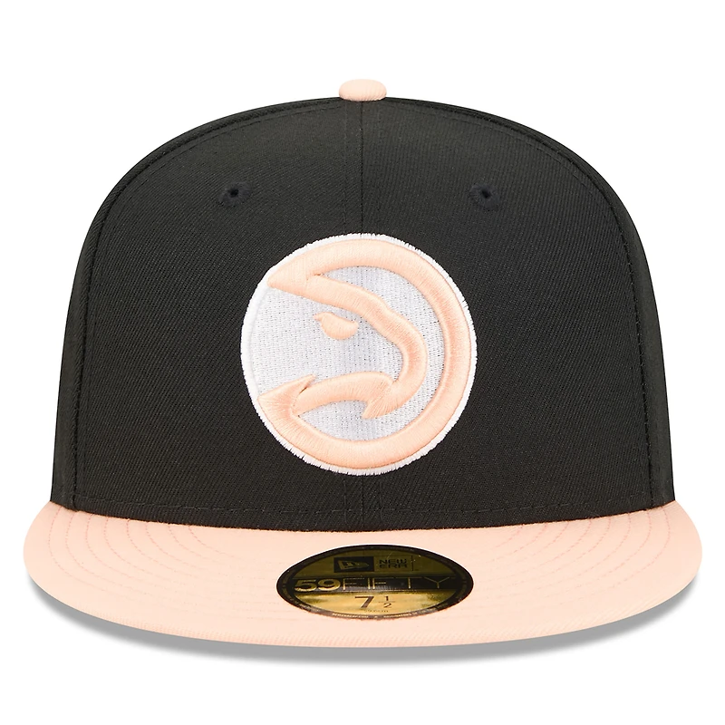 Casquette ajustée New Era Atlanta Hawks 2025/26 City Edition Alternate 59FIFTY noire pour homme