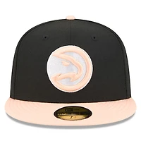 Casquette ajustée New Era Atlanta Hawks 2025/26 City Edition Alternate 59FIFTY noire pour homme