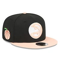 Casquette snapback New Era Atlanta Hawks City Edition Alternate 9FIFTY noire pour homme