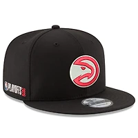 Casquette snapback New Era noire Atlanta Hawks 2026 NBA Playoffs 9FIFTY pour homme