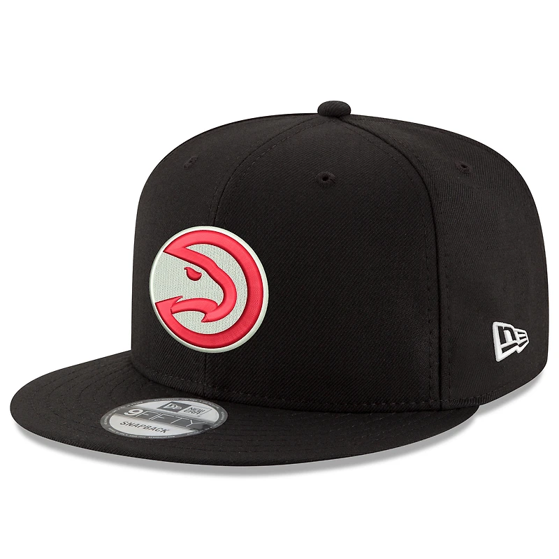 Casquette snapback New Era noire Atlanta Hawks 2026 NBA Playoffs 9FIFTY pour homme