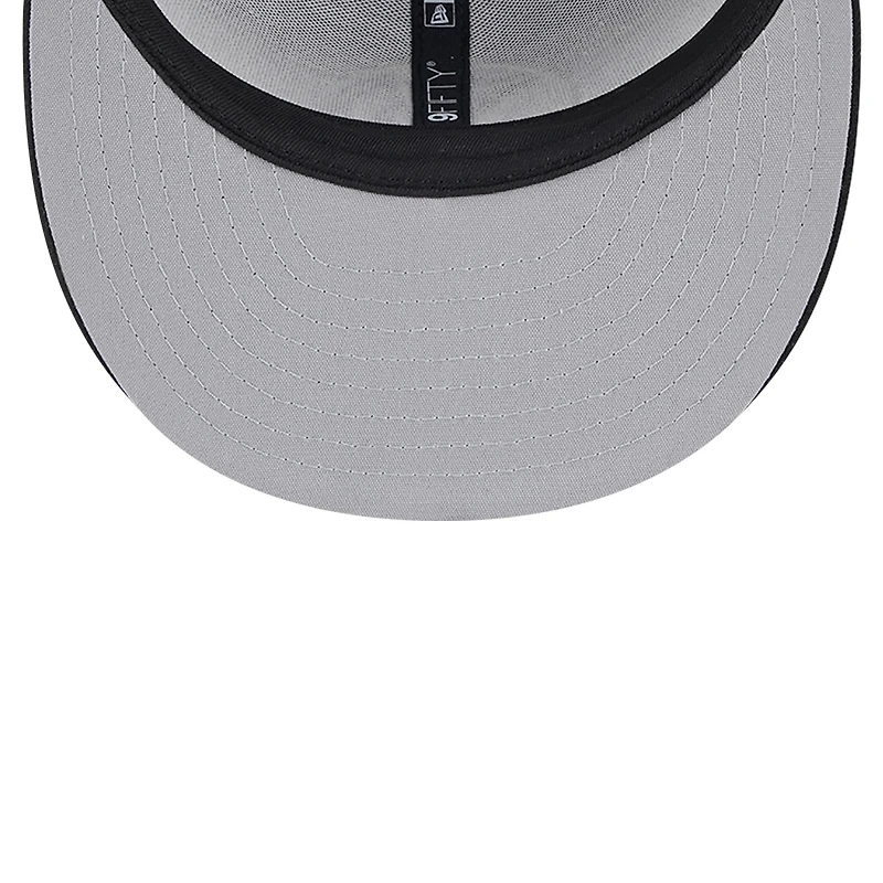 Men's New Era Black Atlanta Hawks 9FIFTY Snapback Trucker Hat
