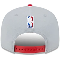 Men's New Era Gray/Red Atlanta Hawks Tip-Off Two-Tone 9FIFTY Snapback Hat