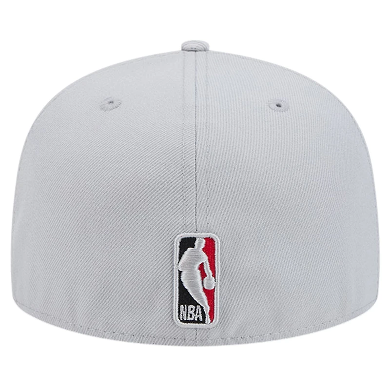 Men's New Era Gray Atlanta Hawks Active Color Camo Visor 59FIFTY Fitted Hat
