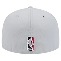 Men's New Era Gray Atlanta Hawks Active Color Camo Visor 59FIFTY Fitted Hat