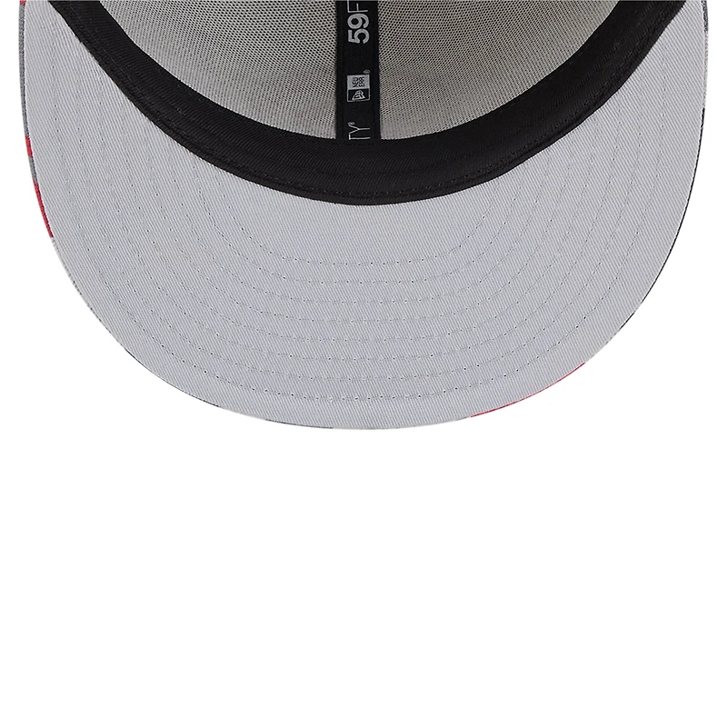 Men's New Era Gray Atlanta Hawks Active Color Camo Visor 59FIFTY Fitted Hat