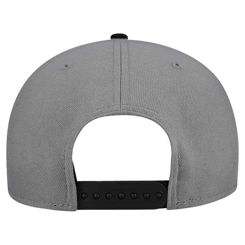 Men's New Era  Gray Atlanta Hawks Core Logo Storm Gray Two-Tone 9FIFTY Snapback Hat