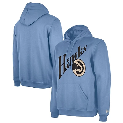 Men's New Era  Light Blue Atlanta Hawks 2024/25 City Edition Pullover Hoodie