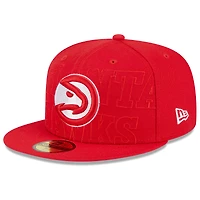 Men's New Era  Red Atlanta Hawks 2023 NBA Draft 59FIFTY Fitted Hat
