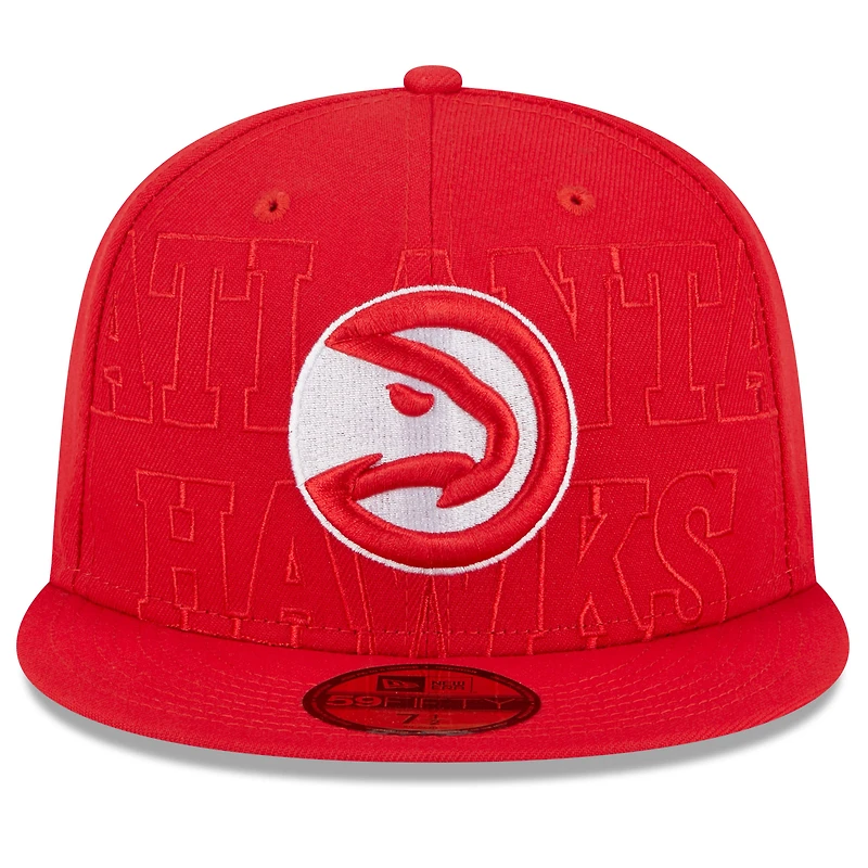 Men's New Era  Red Atlanta Hawks 2023 NBA Draft 59FIFTY Fitted Hat