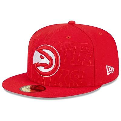 Men's New Era  Red Atlanta Hawks 2023 NBA Draft 59FIFTY Fitted Hat