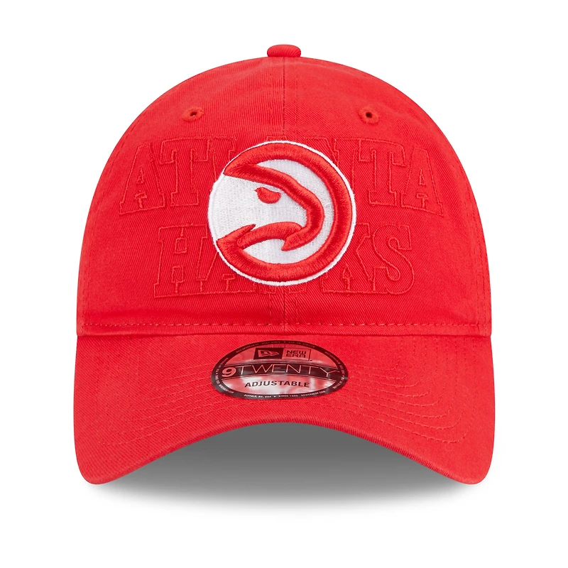 Casquette réglable New Era Atlanta Hawks 2023 NBA Draft 9TWENTY rouge pour homme