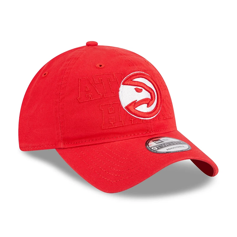 Casquette réglable New Era Atlanta Hawks 2023 NBA Draft 9TWENTY rouge pour homme