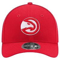 Casquette ajustable New Era rouge Atlanta Hawks 9FORTY Stock M-Crown pour homme