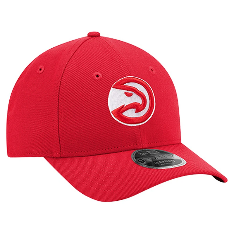 Casquette ajustable New Era rouge Atlanta Hawks 9FORTY Stock M-Crown pour homme
