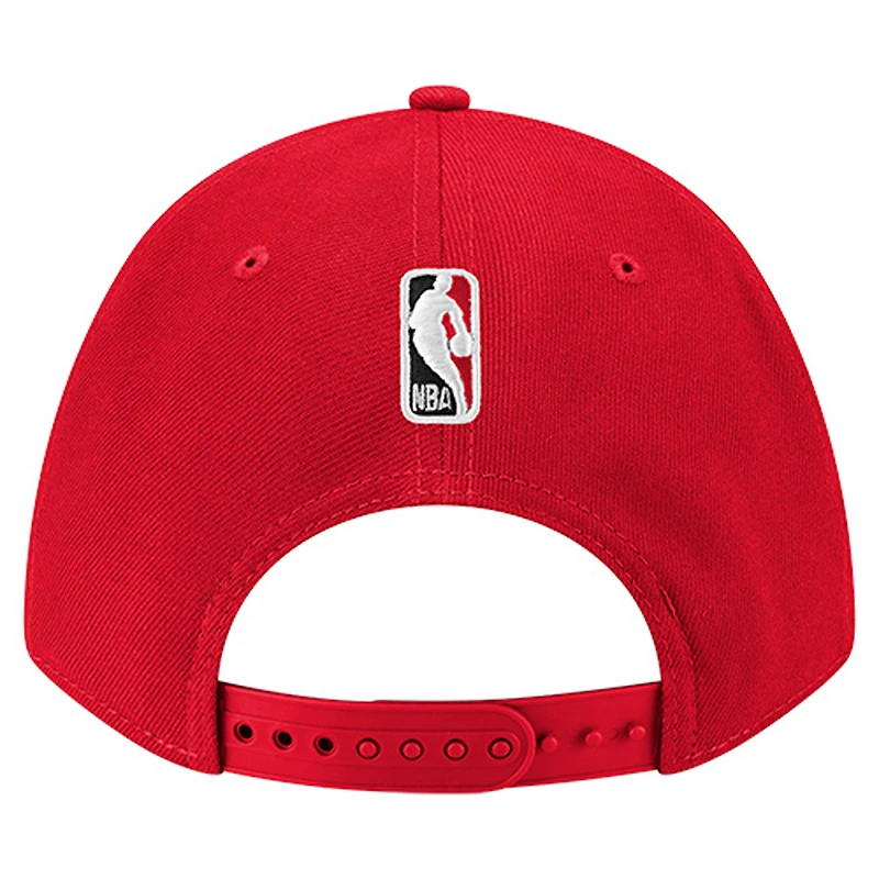 Casquette ajustable New Era rouge Atlanta Hawks 9FORTY Stock M-Crown pour homme