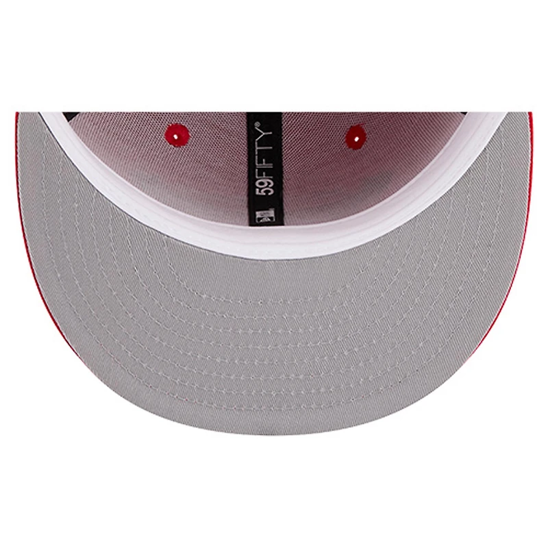 Men's New Era  Red Atlanta Hawks Core Logo 59FIFTY Fitted Hat