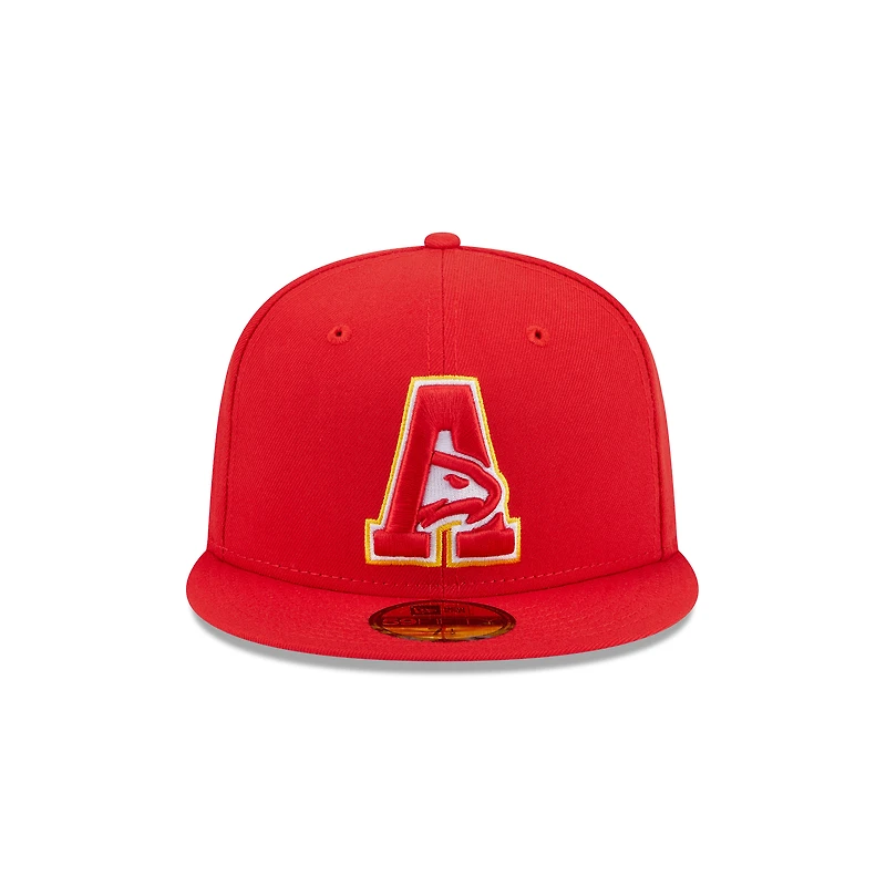 Casquette ajustée New Era Deceptor 59FIFTY rouge des Atlanta Hawks pour homme