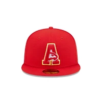 Casquette ajustée New Era Deceptor 59FIFTY rouge des Atlanta Hawks pour homme