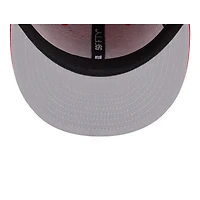 Casquette ajustée New Era Deceptor 59FIFTY rouge des Atlanta Hawks pour homme