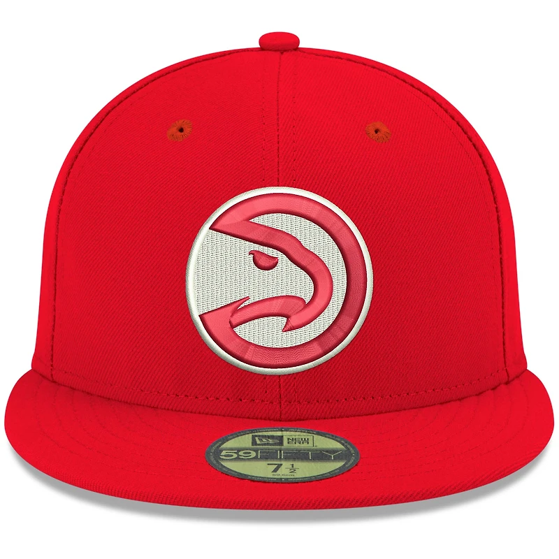 Casquette ajustée 59FIFTY pour homme, rouge, Atlanta Hawks, couleur officielle de l'équipe New Era