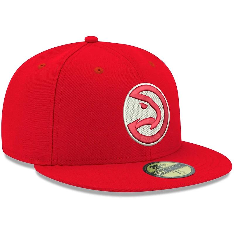 Casquette ajustée 59FIFTY pour homme, rouge, Atlanta Hawks, couleur officielle de l'équipe New Era