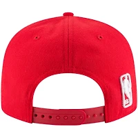Casquette Snapback 9FIFTY couleur officielle de l'équipe des Atlanta Hawks New Era pour hommes, rouge