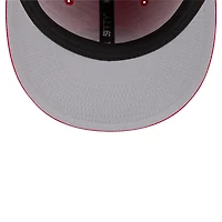 Men's New Era Red Atlanta Hawks Throwback Pennant 59FIFTY Fitted Hat