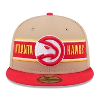 Men's New Era Tan/Red Atlanta Hawks 2024 NBA Draft 59FIFTY Fitted Hat