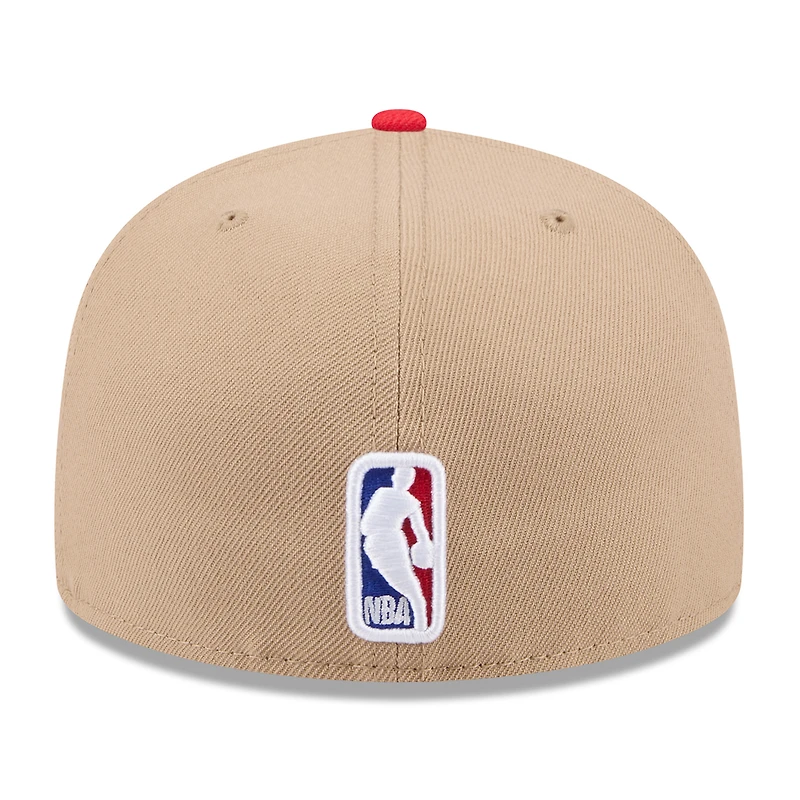 Men's New Era Tan/Red Atlanta Hawks 2024 NBA Draft 59FIFTY Fitted Hat