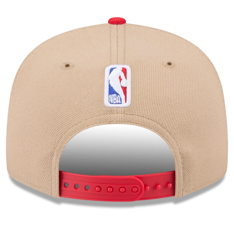 Men's New Era Tan/Red Atlanta Hawks 2024 NBA Draft 9FIFTY Snapback Hat