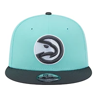 Men's New Era Turquoise/Charcoal Atlanta Hawks Color Pack Two-Tone 9FIFTY Snapback Hat