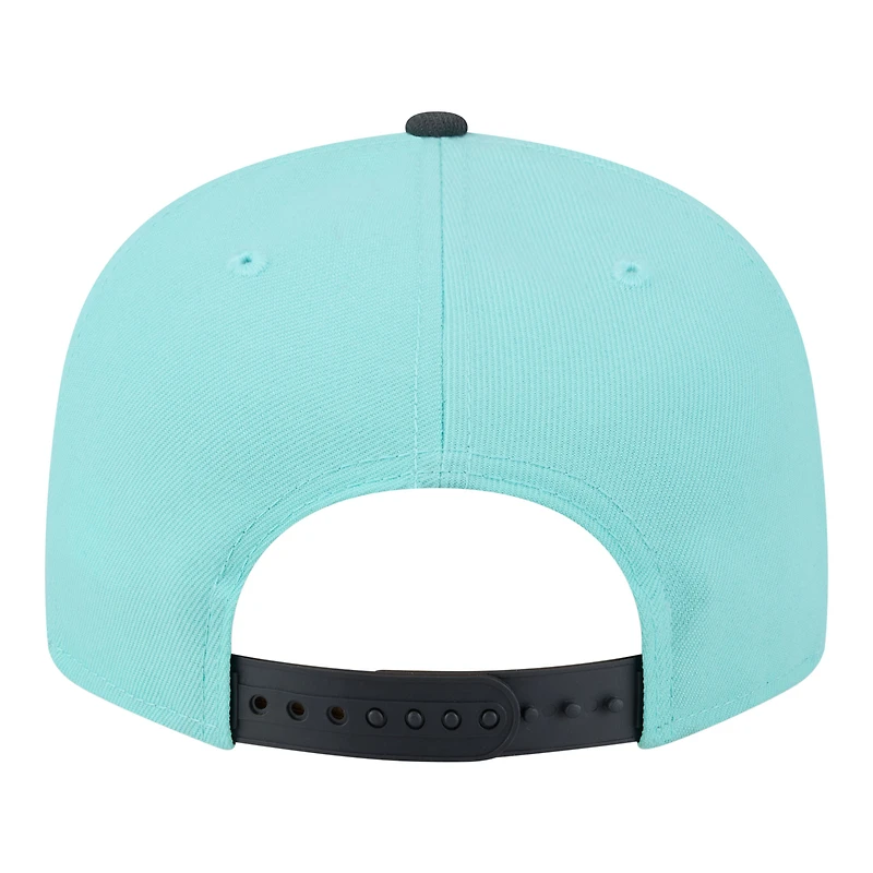 Men's New Era Turquoise/Charcoal Atlanta Hawks Color Pack Two-Tone 9FIFTY Snapback Hat