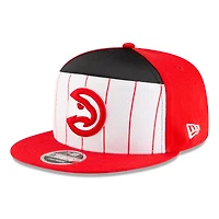 Men's New Era  White/Red Atlanta Hawks 2025 NBA Tip Off Split Panel 9FIFTY Snapback Hat