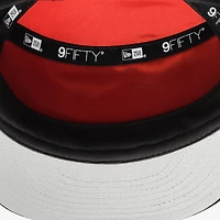 Casquette snapback 9FIFTY blanche/rouge New Era pour homme, modèle NBA 2025, Atlanta Hawks, Tip Off