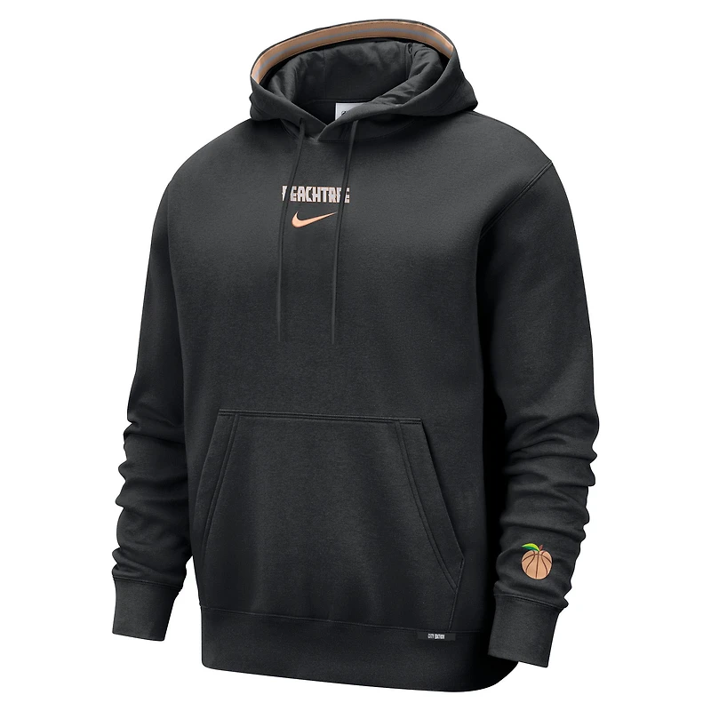 Men's Nike Black Atlanta Hawks 2025/26 City Edition Courtside Remix Premium Hoodie