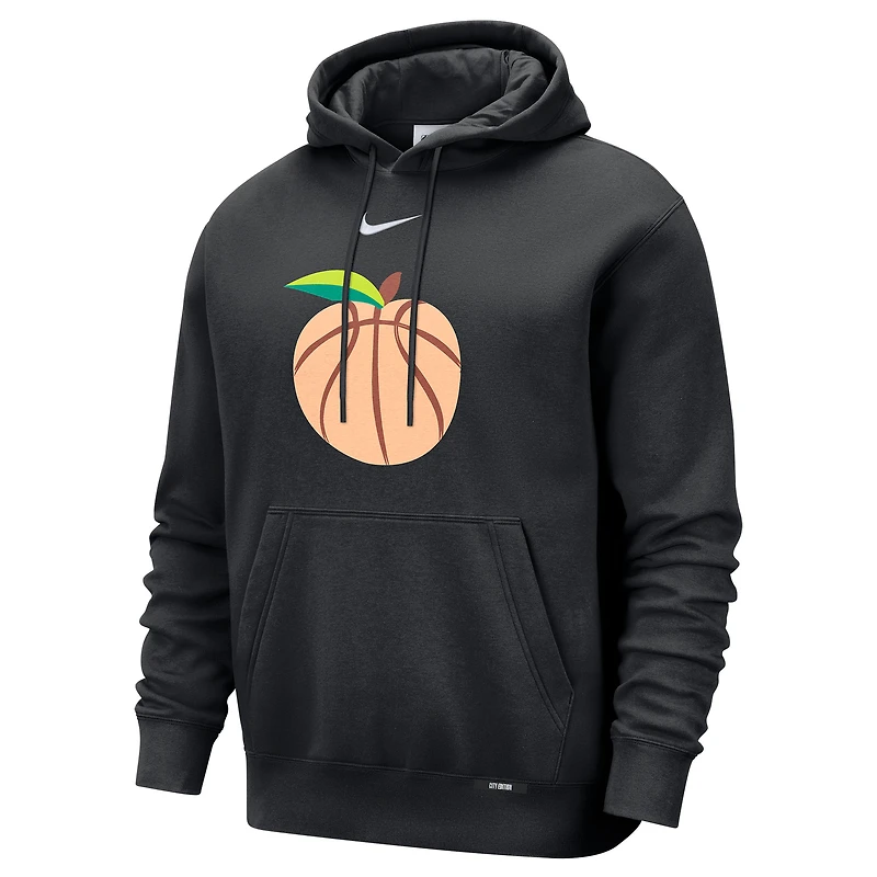 Sweat à capuche Nike Atlanta Hawks City Edition Essential Logo Remix noir pour homme