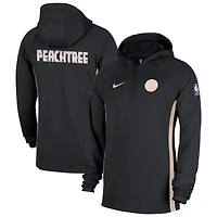 Men's Nike  Black Atlanta Hawks 2025/26 City Edition Remix Authentic On-Court Quarter-Zip Dri-FIT Hooded Jacket