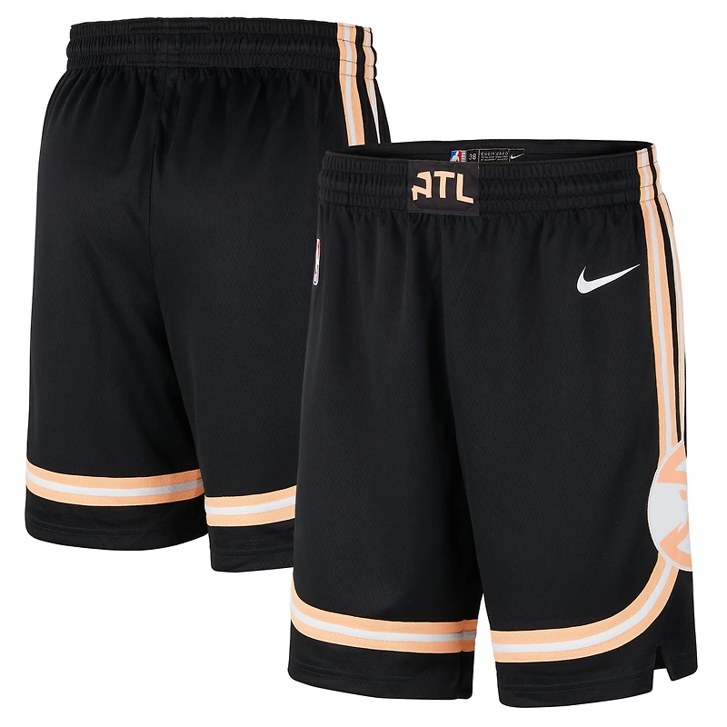 Men's Nike Black Atlanta Hawks 2025/26 City Edition Remix Dri-FIT Swingman Shorts