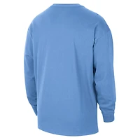 T-shirt à manches longues Nike bleu clair Atlanta Hawks 2024/25 City Edition Courtside Max90 pour homme