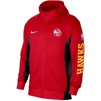 Sweat à capuche entièrement zippé Nike rouge Atlanta Hawks 2023/24 Authentic Showtime pour homme