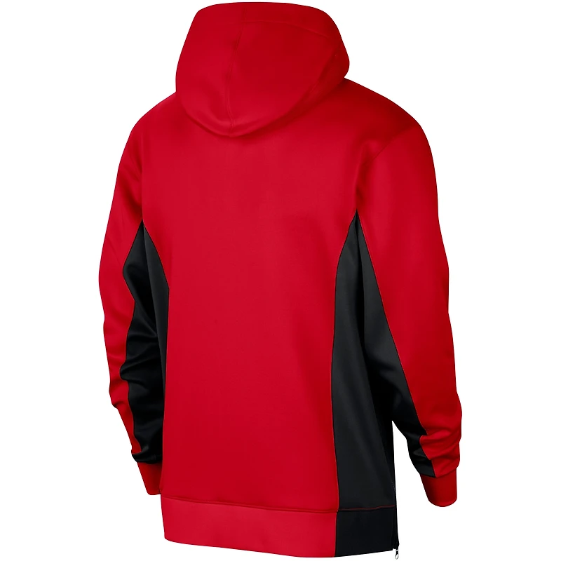 Sweat à capuche entièrement zippé Nike rouge Atlanta Hawks 2023/24 Authentic Showtime pour homme