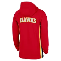 Men's Nike  Red Atlanta Hawks Authentic On Court Zone Quarter-Zip Dri-FIT Hoodie Jacket
